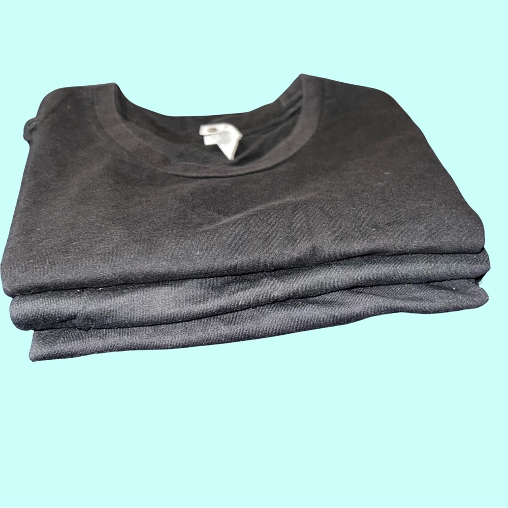 Set of 3 Medium Plain Black T-Shirt (unisex)🖤